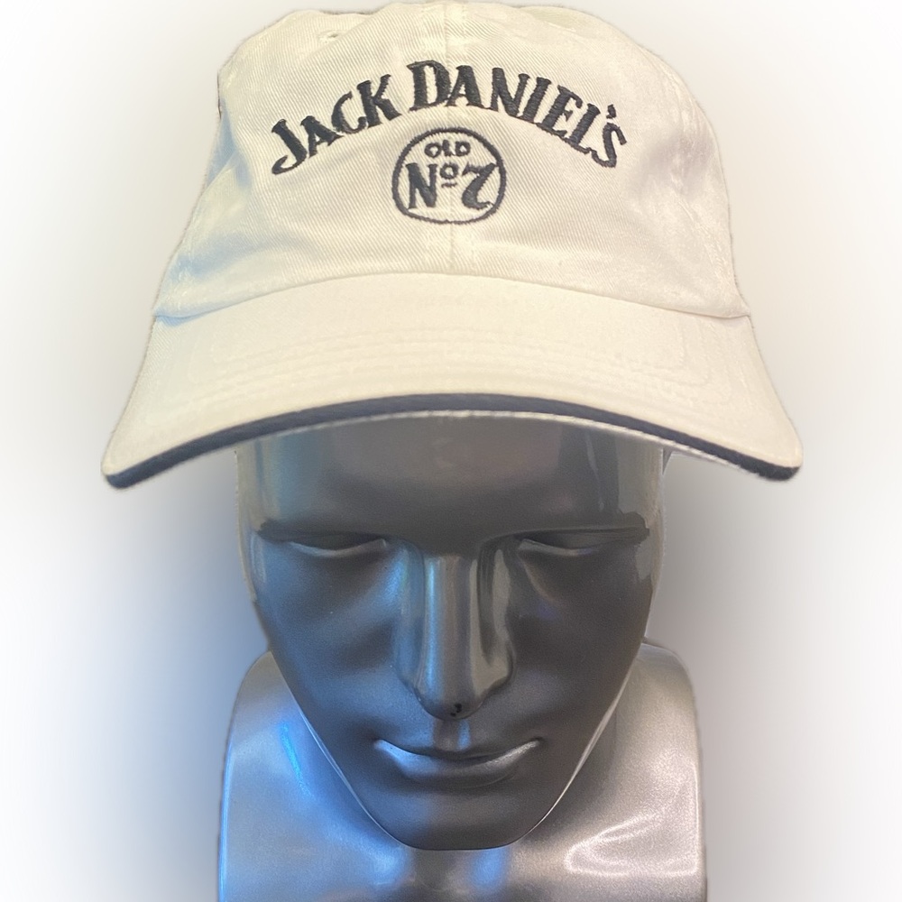 Jack Daniel's Whiskey Old No 7 Adult White Baseball Cap Hat Drink Responsibly
